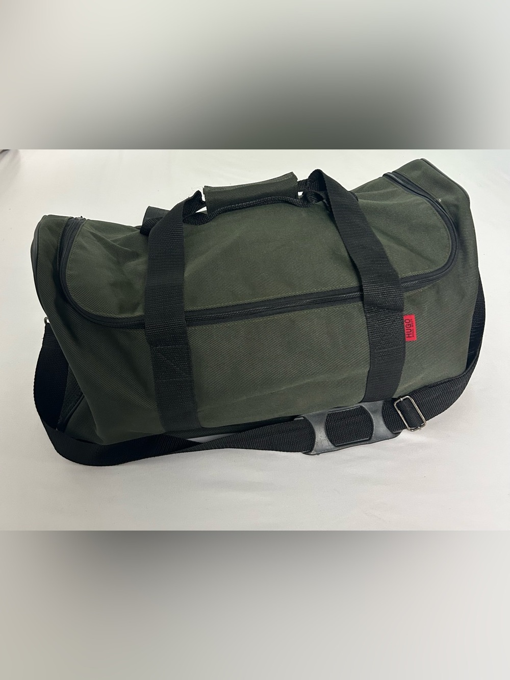 HUGO by Hugo Boss Olive Green Weekender Duffle Travel Bag 29”